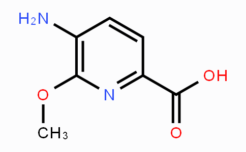 CAS No. 1256793-40-4, 5-Amino-6-methoxypicolinic acid