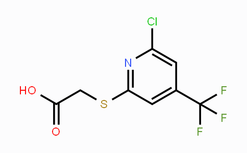 CAS No. 1053656-44-2, 2-(6-Chloro-4-(trifluoromethyl)pyridin-2-ylsulfanyl)acetic acid