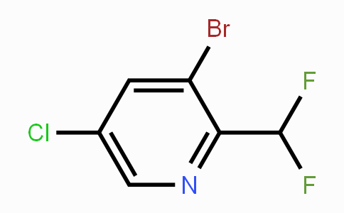 CAS No. 1432754-12-5, 3-Bromo-5-chloro-2-(difluoromethyl)pyridine