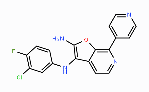 CAS No. 1638118-09-8, N3-(3-Chloro-4-fluorophenyl)-7-(pyridin-4-yl)furo[2,3-c]pyridine-2,3-diamine