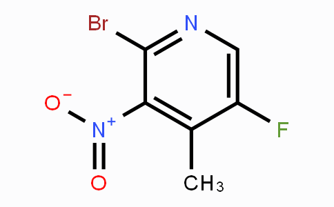 CAS No. 917918-84-4, 2-Bromo-5-fluoro-4-methyl-3-nitropyridine