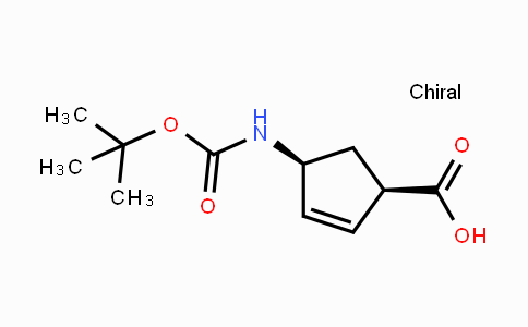 CAS No. 151907-79-8, (-)-(1S,4R)-N-叔丁氧羰基-4-氨基环戊-2-烯-1-甲酸