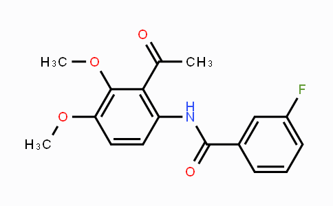 CAS No. 1256037-07-6, N-(2-acetyl-3,4-dimethoxyphenyl)-3-fluorobenzamide