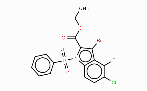 CAS No. 1018450-46-8, 1-Benzenesulfony-3-bromo-5-chloro-4-fluoro-1H-indole-2-carboxylic acid ethyl ester