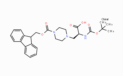 CAS No. 2044710-69-0, (S)-3-(4-(((9H-Fluoren-9-yl)methoxy)carbonyl)piperazin-1-yl)-2-((tert-butoxycarbonyl)amino)propanoic acid