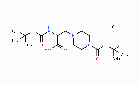 CAS No. 2044711-13-7, (R)-2-((tert-Butoxycarbonyl)amino)-3-(4-(tert-butoxycarbonyl)piperazin-1-yl)propanoic acid