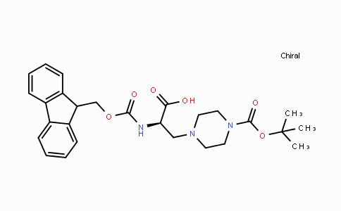 CAS No. 2044710-23-6, (R)-2-((((9H-Fluoren-9-yl)methoxy)carbonyl)amino)-3-(4-(tert-butoxycarbonyl)piperazin-1-yl)propanoic acid