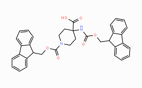 CAS No. 252029-00-8, 1-Fmoc-4-(Fmoc-amino)-piperidine-4-carboxylic acid