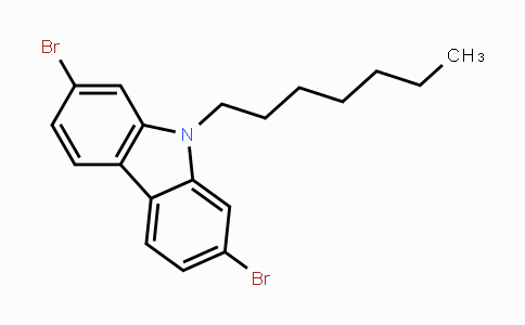 CAS No. 1173071-58-3, 2,7-Dibromo-9-heptylcarbazole