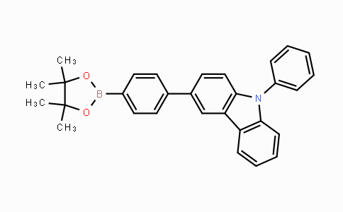 CAS No. 1219956-30-5, 9-phenyl-3- (4- (boronic acid pinacol ester) phenyl) carbazole