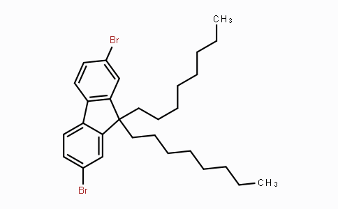 CAS No. 198964-46-4, 9,9-Dioctyl-2,7-dibromofluorene