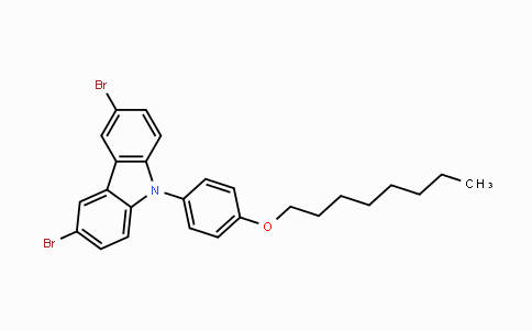 CAS No. 917773-26-3, 3,6-dibromo-9-(4-octoxyphenyl)carbazole