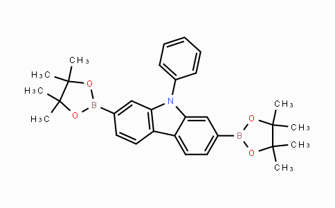 CAS No. 1035631-57-2, 9-phenyl-2,7-bis(4,4,5,5-tetramethyl-1,3,2- di oxaborolan-2-yl)-9H-Carbazole