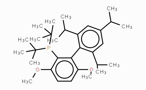 CAS No. 1160861-53-9, 2-(Di-t-butylphosphino)-3,6-dimethoxy-2'-4'-6'-tri-i-propyl-1,1'-biphenyl