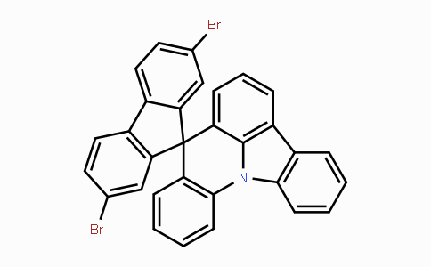 CAS No. 902525-12-6, 2,7-Dibromo-spiro[9H-fluorene-9,8'-[8H]indolo[3,2,1-de]acridine]