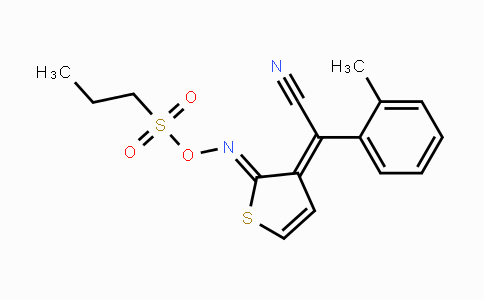 CAS No. 852246-55-0, Benzeneacetonitrile,2-methyl-α-[2-[[(propylsulfonyl)oxy]imino]-3(2H)-thienylidene]-