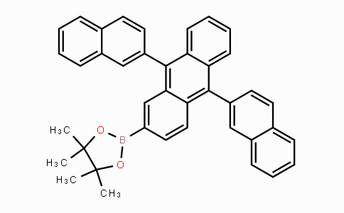 CAS No. 624744-67-8, 2-(9,10-di(naphthalen-2-yl)anthracen-2-yl)-4,4,5,5-tetramethyl-1,3,2-dioxaborolane