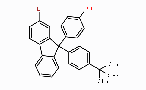 CAS No. 849222-40-8, 4-[2-bromo-9-[4-(1,1-dimethylethyl)phenyl]-9H-fluoren-9-yl]-Phenol