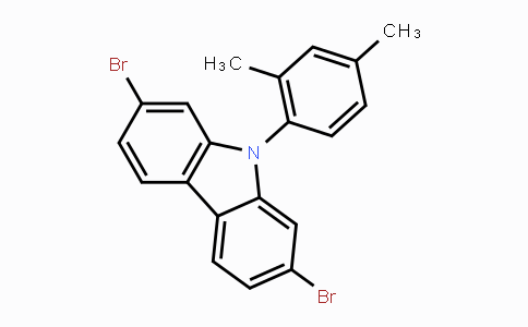 CAS No. 1873363-48-4, 2,7-Dibromo-9-(2,4-dimethylphenyl)-9H-carbazole