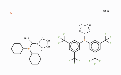 CAS No. 292638-88-1, (R)-(-)-1-{(S)-2-[Bis(3,5-di-trifluoromethylphenyl)phosphino]ferrocenyl}ethyldicyclohexylphosphine