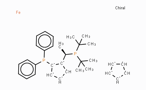 CAS No. 155830-69-6, (R)-1-[(S)-2-(Diphenylphosphino)ferrocenyl]ethyldi-tert-butylphosphine