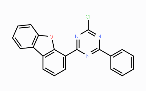 CAS No. 1472729-25-1, 2-Chloro-4-dibenzofuran-4-yl-6-phenyl-[1,3,5]triazine