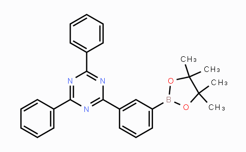 CAS No. 1269508-31-7, 2,4-Diphenyl-6-[3-(4,4,5,5-tetramethyl-1,3,2-dioxaborolan-2-yl)phenyl]-1,3,5-triazine