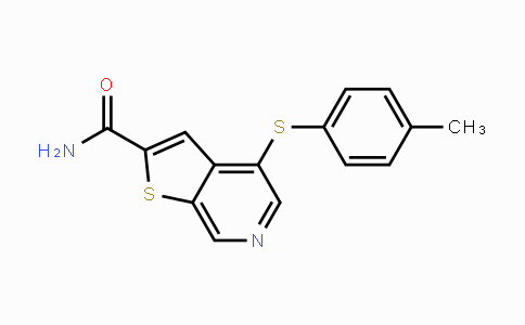 CAS No. 251992-66-2, 4-(p-tolylthio)thieno[2,3-c]pyridine-2-carboxamide