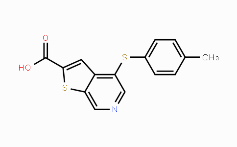 CAS No. 251992-65-1, 4-(p-tolylthio)thieno[2,3-c]pyridine-2-carboxylic acid