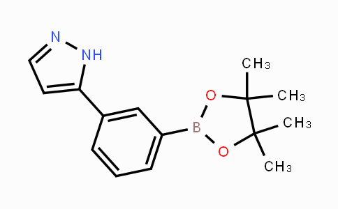 CAS No. 1217340-87-8, 5-(3-(4,4,5,5-tetramethyl-1,3,2-dioxaborolan-2-yl)phenyl)-1H-pyrazole