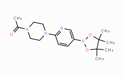 CAS No. 1073372-01-6, 1-(4-(5-(4,4,5,5-tetramethyl-1,3,2-dioxaborolan-2-yl)pyridin-2-yl)piperazin-1-yl)ethanone