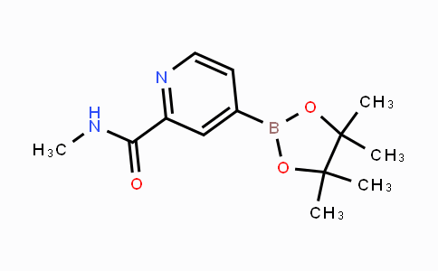 CAS No. 1313738-91-8, N-methyl-4-(4,4,5,5-tetramethyl-1,3,2-dioxaborolan-2-yl)picolinamide