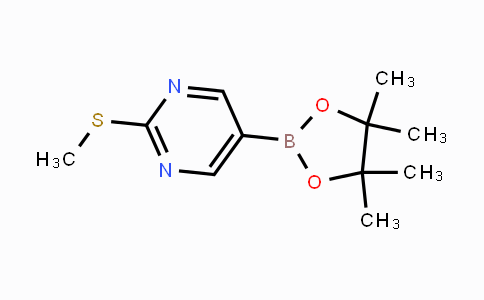 CAS No. 940284-18-4, 2-(methylthio)-5-(4,4,5,5-tetramethyl-1,3,2-dioxaborolan-2-yl)pyrimidine