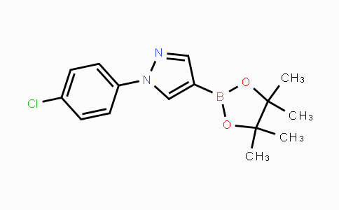 CAS No. 1402174-37-1, 1-(4-chlorophenyl)-4-(4,4,5,5-tetramethyl-1,3,2-dioxaborolan-2-yl)-1H-pyrazole