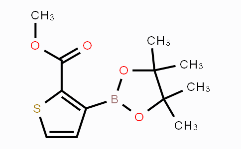 CAS No. 1227664-10-9, methyl 3-(4,4,5,5-tetramethyl-1,3,2-dioxaborolan-2-yl)thiophene-2-carboxylate
