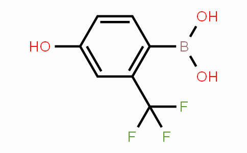 CAS No. 1029439-76-6, (4-hydroxy-2-(trifluoromethyl)phenyl)boronic acid
