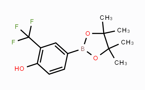 CAS No. 1243143-45-4, 4-(4,4,5,5-tetramethyl-1,3,2-dioxaborolan-2-yl)-2-(trifluoromethyl)phenol