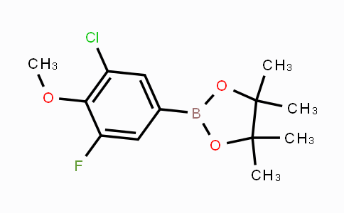 CAS No. 1422022-15-8, 2-(3-chloro-5-fluoro-4-methoxyphenyl)-4,4,5,5-tetramethyl-1,3,2-dioxaborolane