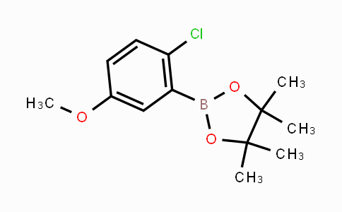CAS No. 1256781-73-3, 2-(2-chloro-5-methoxyphenyl)-4,4,5,5-tetramethyl-1,3,2-dioxaborolane