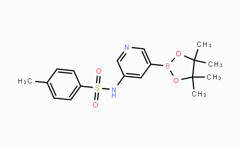 CAS No. 1162681-06-2, 4-methyl-N-(5-(4,4,5,5-tetramethyl-1,3,2-dioxaborolan-2-yl)pyridin-3-yl)benzenesulfonamide