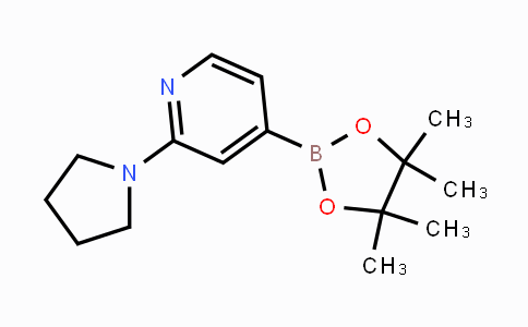 CAS No. 1259445-03-8, 2-(pyrrolidin-1-yl)-4-(4,4,5,5-tetramethyl-1,3,2-dioxaborolan-2-yl)pyridine