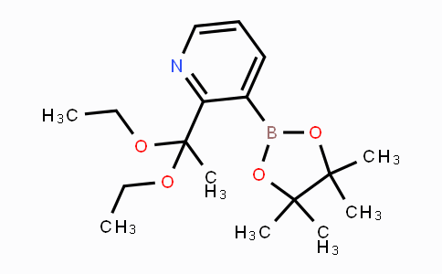 CAS No. 1073355-12-0, 2-(1,1-diethoxyethyl)-3-(4,4,5,5-tetramethyl-1,3,2-dioxaborolan-2-yl)pyridine