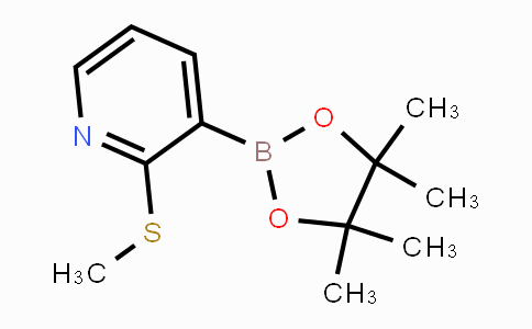 CAS No. 1073354-78-5, 2-(methylthio)-3-(4,4,5,5-tetramethyl-1,3,2-dioxaborolan-2-yl)pyridine