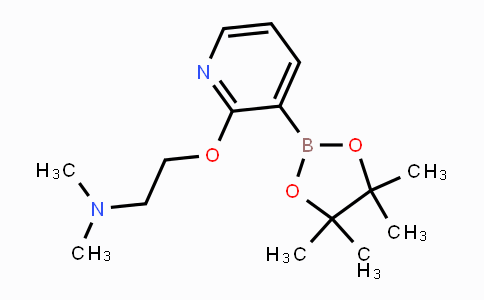 1351380-47-6 | N,N-dimethyl-2-((3-(4,4,5,5-tetramethyl-1,3,2-dioxaborolan-2-yl)pyridin-2-yl)oxy)ethanamine