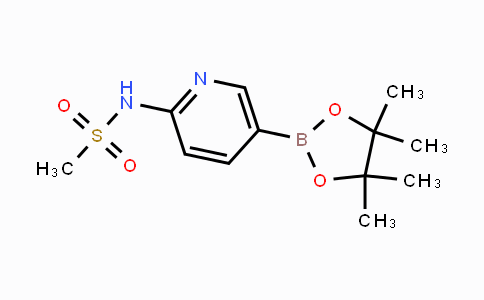 CAS No. 1201644-40-7, N-(5-(4,4,5,5-tetramethyl-1,3,2-dioxaborolan-2-yl)pyridin-2-yl)methanesulfonamide