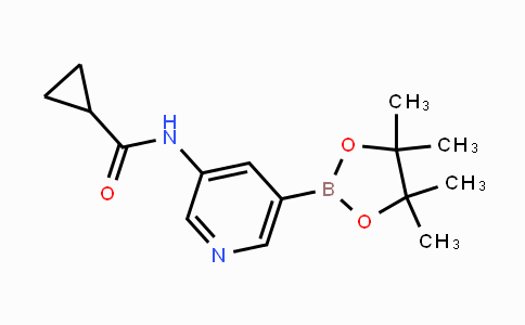 CAS No. 1201644-35-0, N-(5-(4,4,5,5-tetramethyl-1,3,2-dioxaborolan-2-yl)pyridin-3-yl)cyclopropanecarboxamide