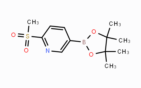 CAS No. 1052138-94-9, 2-(methylsulfonyl)-5-(4,4,5,5-tetramethyl-1,3,2-dioxaborolan-2-yl)pyridine