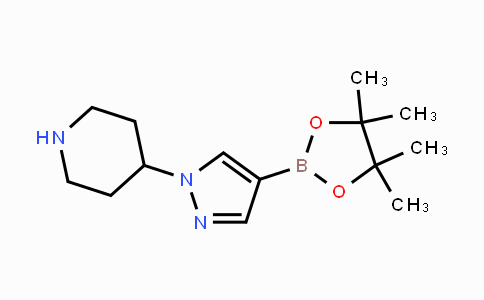 CAS No. 1175708-03-8, 4-(4-(4,4,5,5-tetramethyl-1,3,2-dioxaborolan-2-yl)-1H-pyrazol-1-yl)piperidine