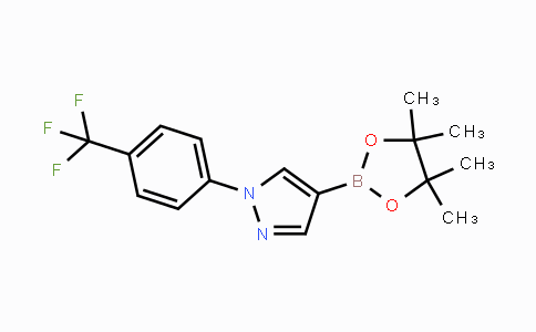 CAS No. 1402233-46-8, 4-(4,4,5,5-tetramethyl-1,3,2-dioxaborolan-2-yl)-1-(4-(trifluoromethyl)phenyl)-1H-pyrazole