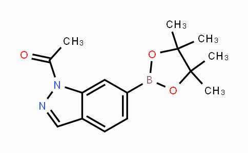 CAS No. 1256359-07-5, 1-(6-(4,4,5,5-tetramethyl-1,3,2-dioxaborolan-2-yl)-1H-indazol-1-yl)ethanone